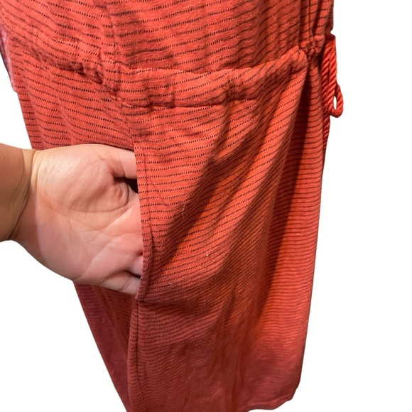 Sundance Orange Jersey Knit Easy Wear Button Front Casual Dress Women's Medium - Picture 9 of 15